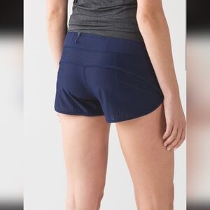 Lululemon speed running shorts 2.5 navy blue